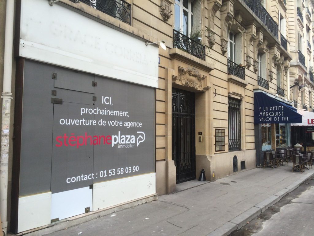 Vitrophanie locaux commerciaux vacants